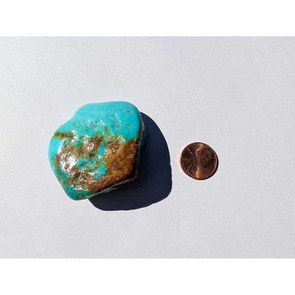 Authentic Kingman Turquoise Polished Nugget 198 Carats Large Arizona Gemstone - Picture 8 of 8